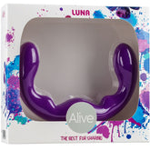 ALIVE - LUNA DILDO DOBLE PENETRACIÓN SILICONA MORADO 25 CM